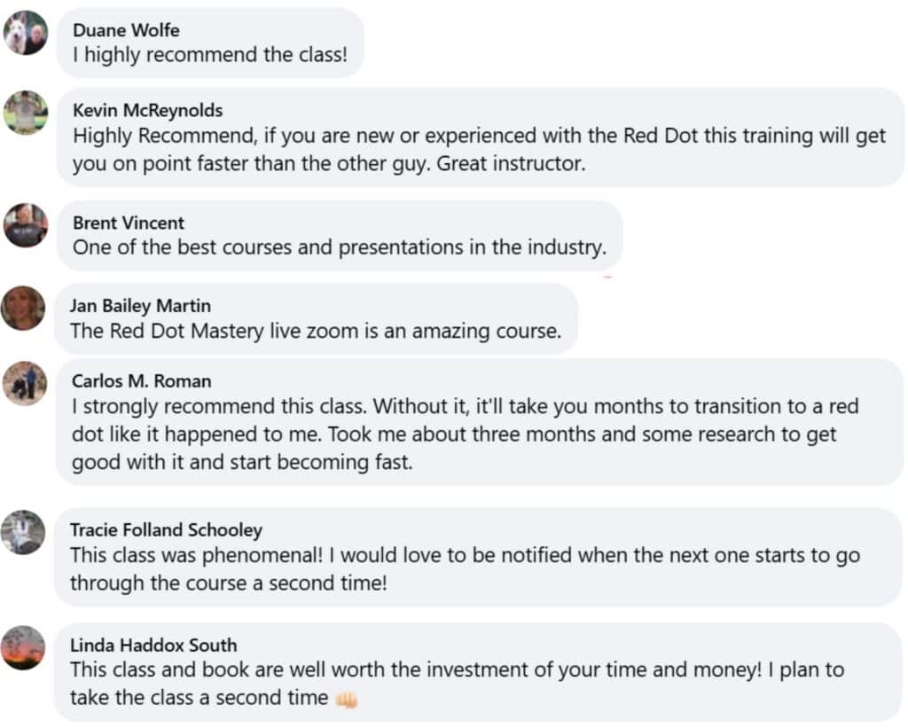 Red Dot Mastery Live testimonials Reviews 1 of 3